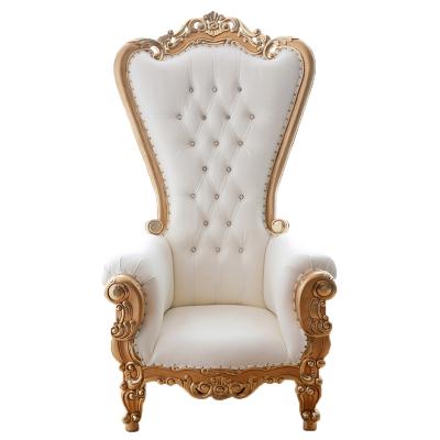 China Solid Wood High Back Sofa Chair for Bride and Groom Wedding Chairs for sale