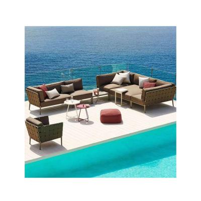 China Eco - Friendly Outdoor Wicker Sofa Set Furniture Patio Rattan Garden Sofas for sale