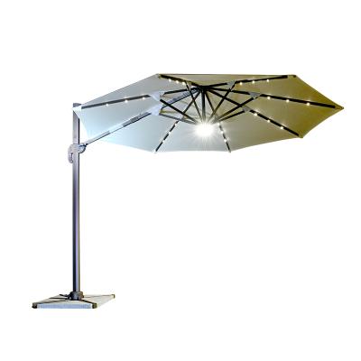 China Eco-friendly Patio Umbrellas Outdoor Waterproof Solar Umbrella Garden Charger Umbrella for sale