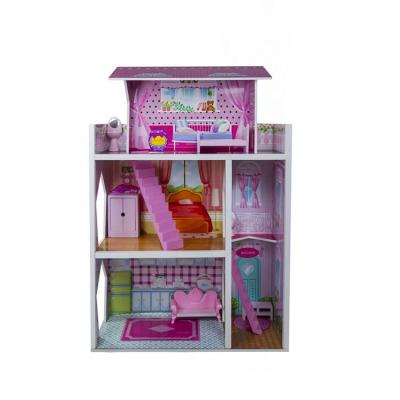 China Diy Girl Doll House Wooden Miniature Furniture Room Wooden Dollhouse Products for sale