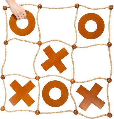 China Plastic Giant Tic Tac Toss Yard Game Premium Tac Toe Game Large Indoor Outdoor Wooden Activity for sale