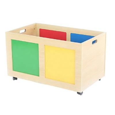 China Modern Wholesale Popular Wooden Furniture Kids Storage Toy Box for sale