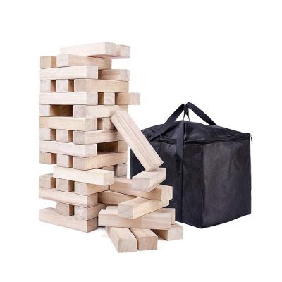 China Solid Wood Wooden Tea Classic Wooden Stacking Blocks Tumbling Tower Memory Game for sale