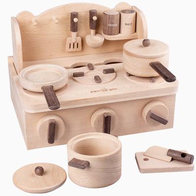 China Original Teawood beech wood small activity kitchen for kids for sale