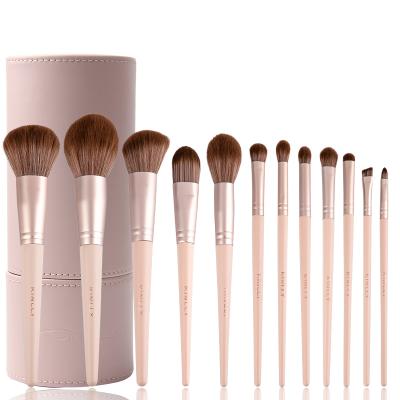 China Angular blush makeup brush factory wholesale cosmetic kabuki 9pcs chewing set brush for sale