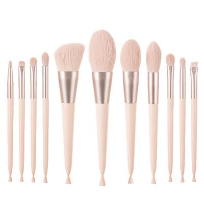 China Angular Blush Professional Luxury Beauty Brushes Professional Vegan Cosmetics Private Label Foundation Pink Foundation Brushes Super Soft Makeup for sale