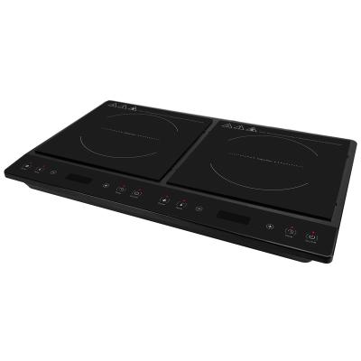 China Household Press Control Right Hob 1500W Left Hob 2000W High Quality Low Voltage Induction Cooktops for sale