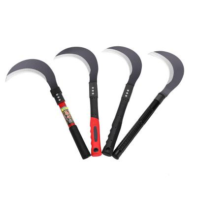 China Not Rated Grass Branch Bush Cutting Hand Farming Agricultural Tools Steel Long Handle Knife Sickle for sale