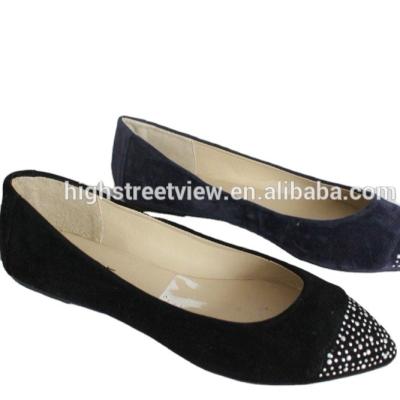 China CUSHIONING beautiful pointed toe studding ladies love ballerina flat shoes for sale