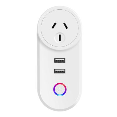 China Residential/Multi-Purpose High Quality Smart Home Wall Socket With USB Port Voice Control USB Wall Socket for sale