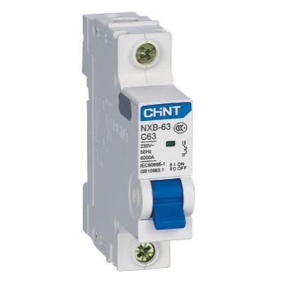 China Chint Circuit Breaker MCB NXB-63 1P C10 Miniature Circuit Breaker With 6000A Overload And Short Circuit Protection for sale