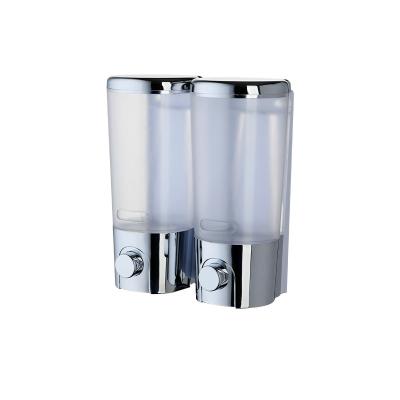 China Modern Wall Mounted Shampoo And Liquid Soap Dispenser Bathroom Shower Dispenser Dual for sale