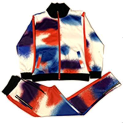 China Custom Tie Dye Breathable Tracksuit Sports Suit Set Mens Polyester Sweatsuit Team Suit For Men for sale