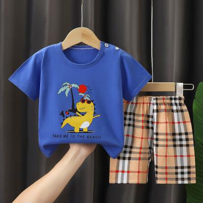 China European casual summer style cotton kids print baby boy clothes sets children's clothing sets children's wear for sale