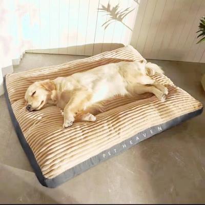 China Breathable Winter Warm Pet Products Rose Short Plush Square Cheap Pet Beds Nest Mat All Seasons Custom Dog Cat Soft Comfortable Bed for sale