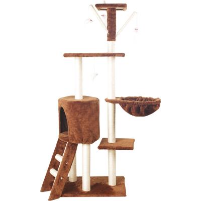 China Stocked Spot Wholesale Hot Pet Supplies Simple Cat Toy Cat Climbing Frame Five-layer Jump Cat Scratching Post for sale