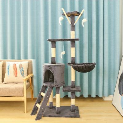 China Stocked Cat Climbing Frame Cat Scratching Board Cat Tree for sale