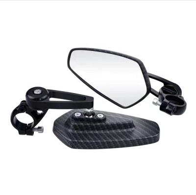 China Later electric vehicle rear view mirror aluminum rod modification with carbon fiber rear view hand mirror, all aluminum reflector rearvi for sale