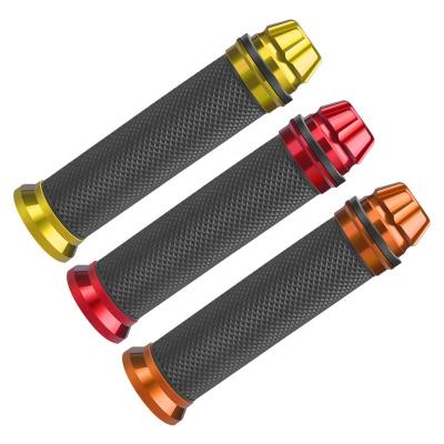 China Motorcycle Refitting Universal Grip Rubber Grip Set Aluminum Alloy Throttle Point Grip Set Wholesale Motorcycle Front Foot Pegs for sale