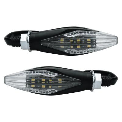 China Amazon Motorcycle 12V Steel Turn Signal Led Two Color Double Sided Blinker for sale