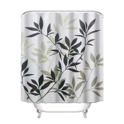 China Viable Wholesale Printed Waterproof Shower Curtain With Shower Curtain Clip, High Quality Shower Curtain for sale