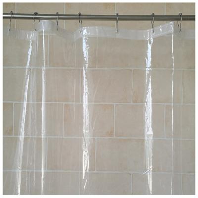 China Wholesale Hookless PEVA Waterproof White Shower Curtain Viable Transparent Shower Curtain Design for sale