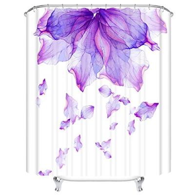 China Sustainable Shower Curtain For Bathroom , Waterproof Mold Rust Resistant Custom Shower Curtain for sale