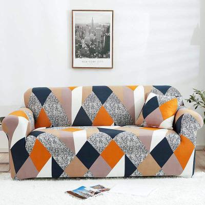 China 3 seater reusable washable universal floral stretch elastic sofa covers for living room / for sale