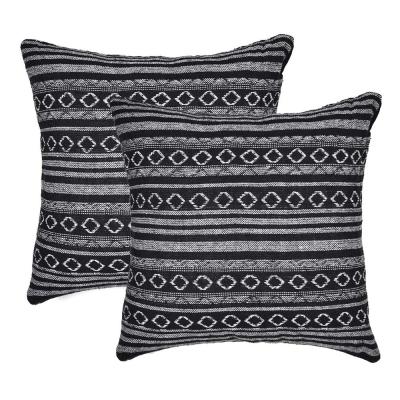 China Elegant Square Jacquard Anti-Decubitus Tile Cover Decorative Sofa Cushion Boho Throw Pillow Cover for sale