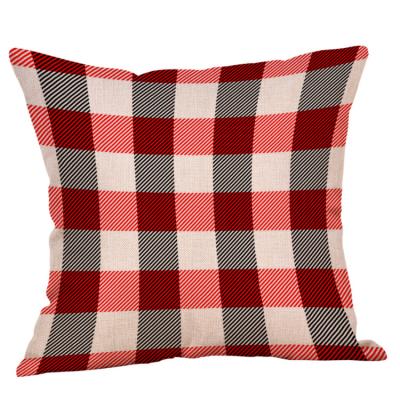 China Modern Checkered Plaid Pillow Covers Simple Cushion Case Square Style Tile Case For Sofa for sale