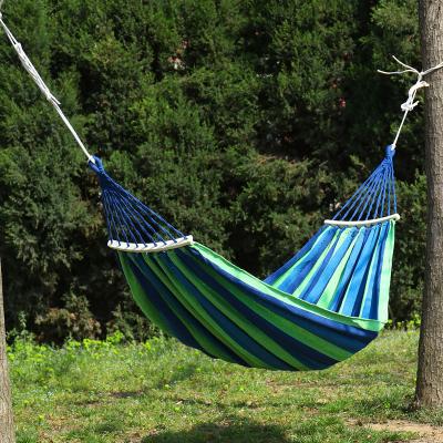 China Durable Outdoor Camping Prevent Rollover Rainbow Single Double Hammocks for sale