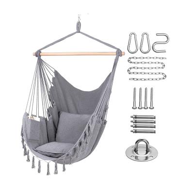 China Super Comfortable Hanging Outdoor Macrame Cotton Hammock Chair Furniture Baby Patio Swings for sale