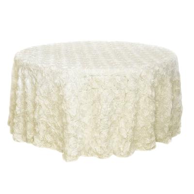 China Amazon Disposable Hot Sale Cheap Price Hotel Wedding Rosette Flower Table Cloth for sale