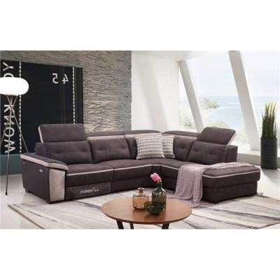 China Modern Design Stretch L Shape Leather Sofa Set Has Music To Play USB Charging Leather Sofa Set Leather Sofa For Living Room Home Furniture for sale