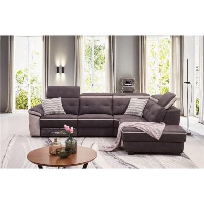 China High End Fabric L Shape Electric Function Modern Simple Luxury Sofa Couch Tan Tan Couch Living Room for sale