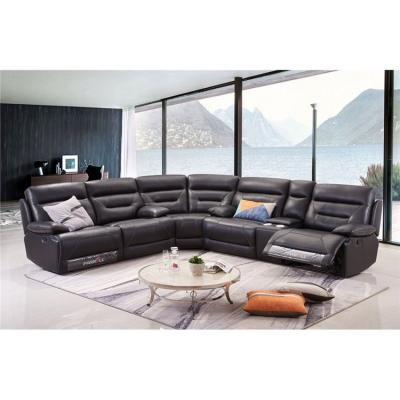 China Sale 7 seater leather recliner sofa set (height) adjustable modern luxury comfortable corner sofa set leather recliner sofa set for sale