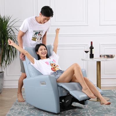 China European High End Luxury Modern Style Extendable Recliner Living Room Leather Solid Wood Extendable Sofas (Old) for sale