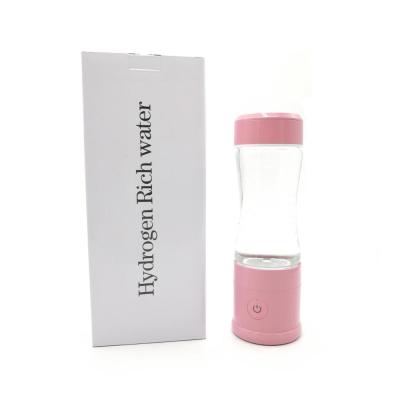 China Newest Hibon Hydrogen Hotel Pink Water Generator Portable Hydrogen Water Bottle for sale