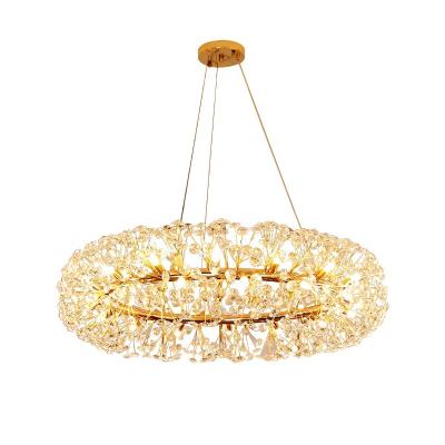 China Not Modern Hotel Crystal Chandeliers Luxury Indoor Dimmable Art Decor Lighting Dining Room for sale