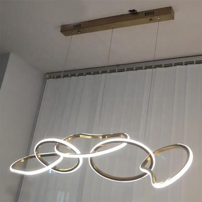 China Not Dimmable Ring Circle LED Hot Sale Living Room Indoor Restaurant Hanging Acrylic Modern Chandelier for sale