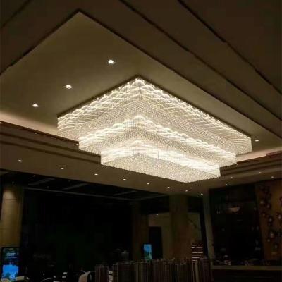 China Contemporary Hotel Lobby Decoration Antique Style Large Crystal Chandeliers Luxury Large Hotel Chandelier Lighting for sale