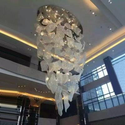 China Modern Customized Long Mesh Combination Crystal Chandelier Pendant Decoration For Oval Ceiling Real Estate Sales Center for sale