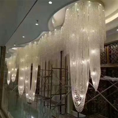 China Modern Creative Modern Crystal Lamp LED Hotel Stalactite Shape Crystal Chandelier Lights Custom Chandelier for sale