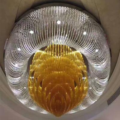 China Contemporary Custom Large Wedding K9 Chandelier LED Modern Crystal Chandeliers Ceiling Lighting For Banquet Hall for sale