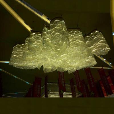 China Modern Elegant Flower Chandelier Light Crystal Ceiling for Hotel Lobby for sale