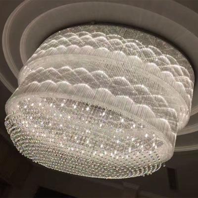 China Large Modern Customizable Modern Hotel Lobby Wedding Luxury Lead Glass Chandelier for sale