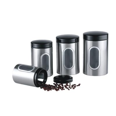 China Suger Viable Leak Proof Coffee Tea Leaf Stainless Steel Storage Airtight Canister for sale