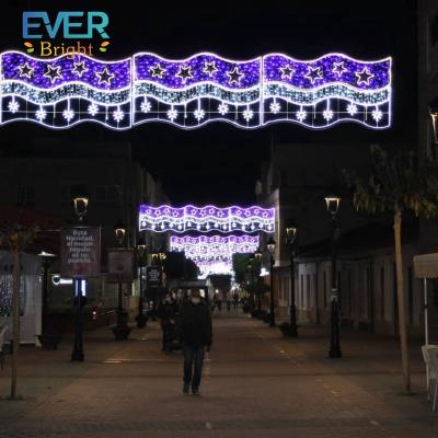 China Commercial Use 2D LED Pattern Through Street Lamp Diwali Christmas Festival Decoration Pole Light Outdoor Holiday Decoration for sale