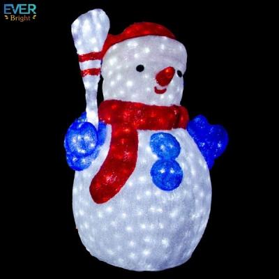 China Large Commercial Use 6ft 7ft Acrylic 3d Snowman Led Pattern Light for sale