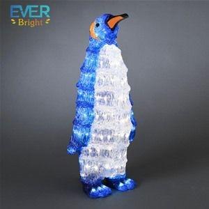 China Commercial Use Newart Cute Small Acrylic Animal Figure Sculptures Penguin Pattern Christmas Decoration for sale